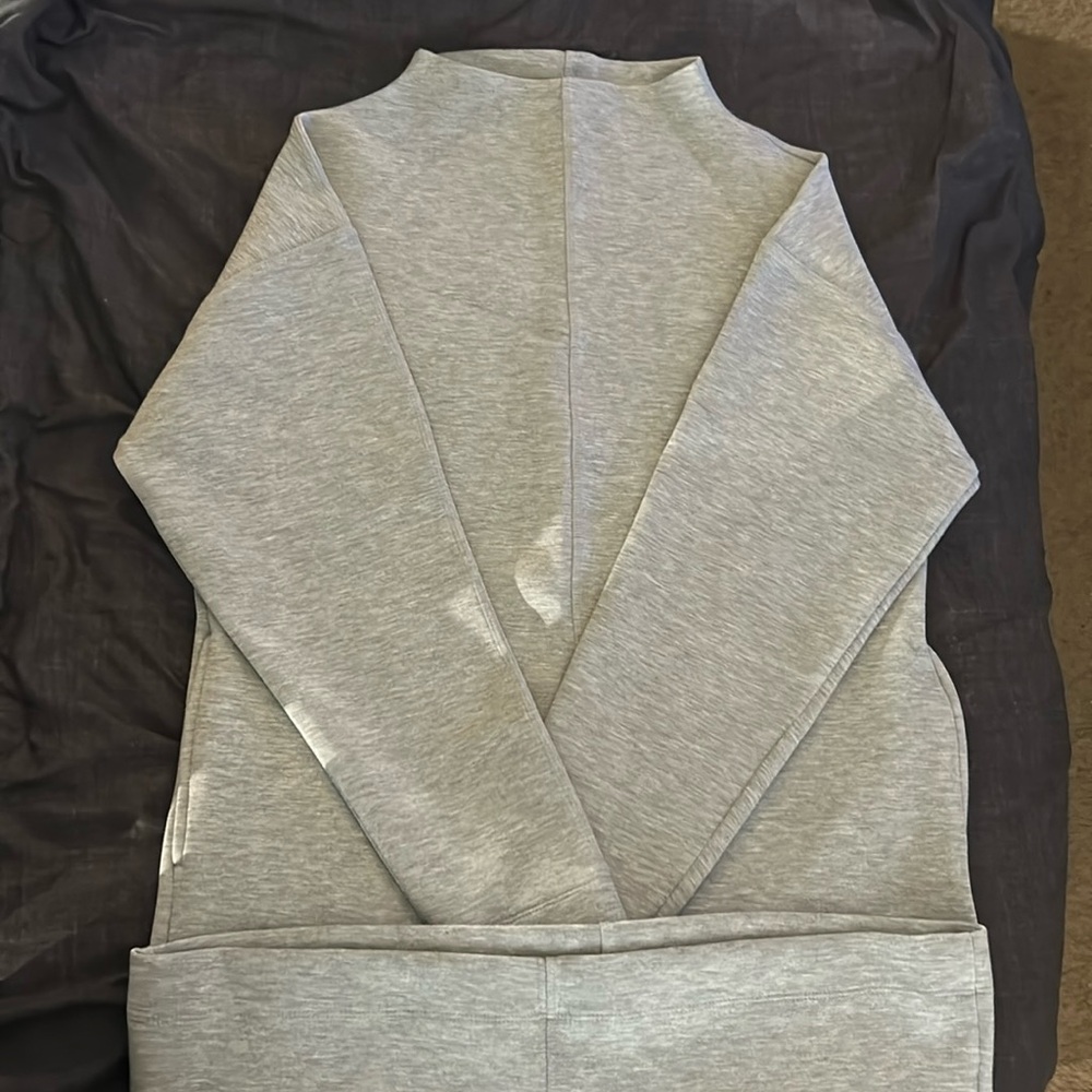 Grey sweatshirt dress with elastane, 32 long and 19 wide, with pocket